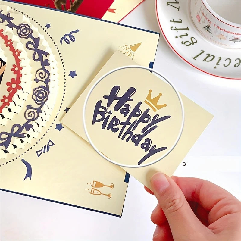 3D Pop-Up Birthday & Christmas Greeting Card with Envelope Pop-Up Greeting Card Babs