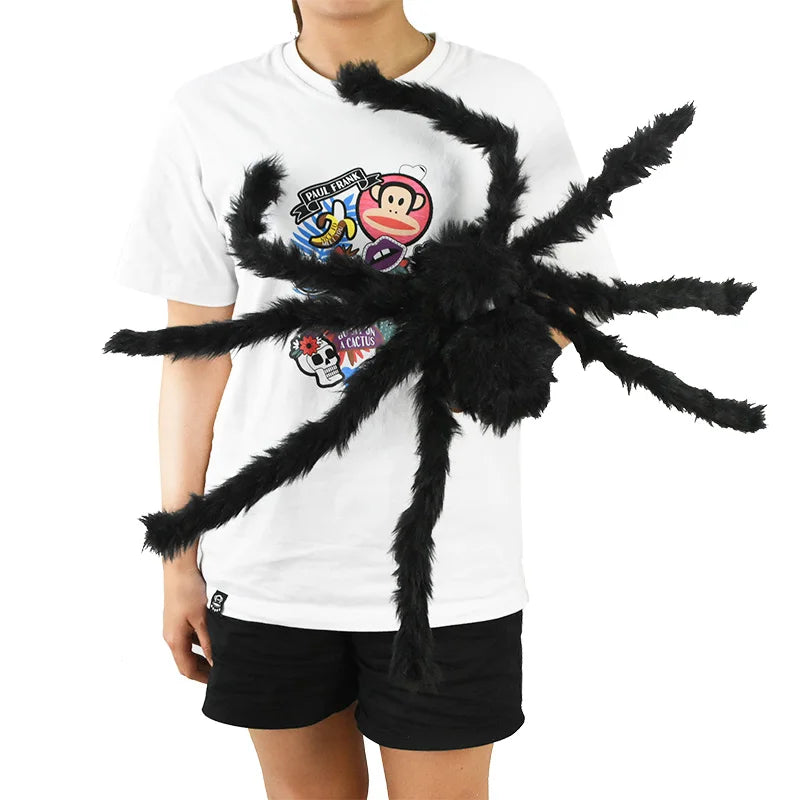 Giant Black Plush Spider Halloween Decoration Prop & Kids Toy Halloween Party Prop Babs