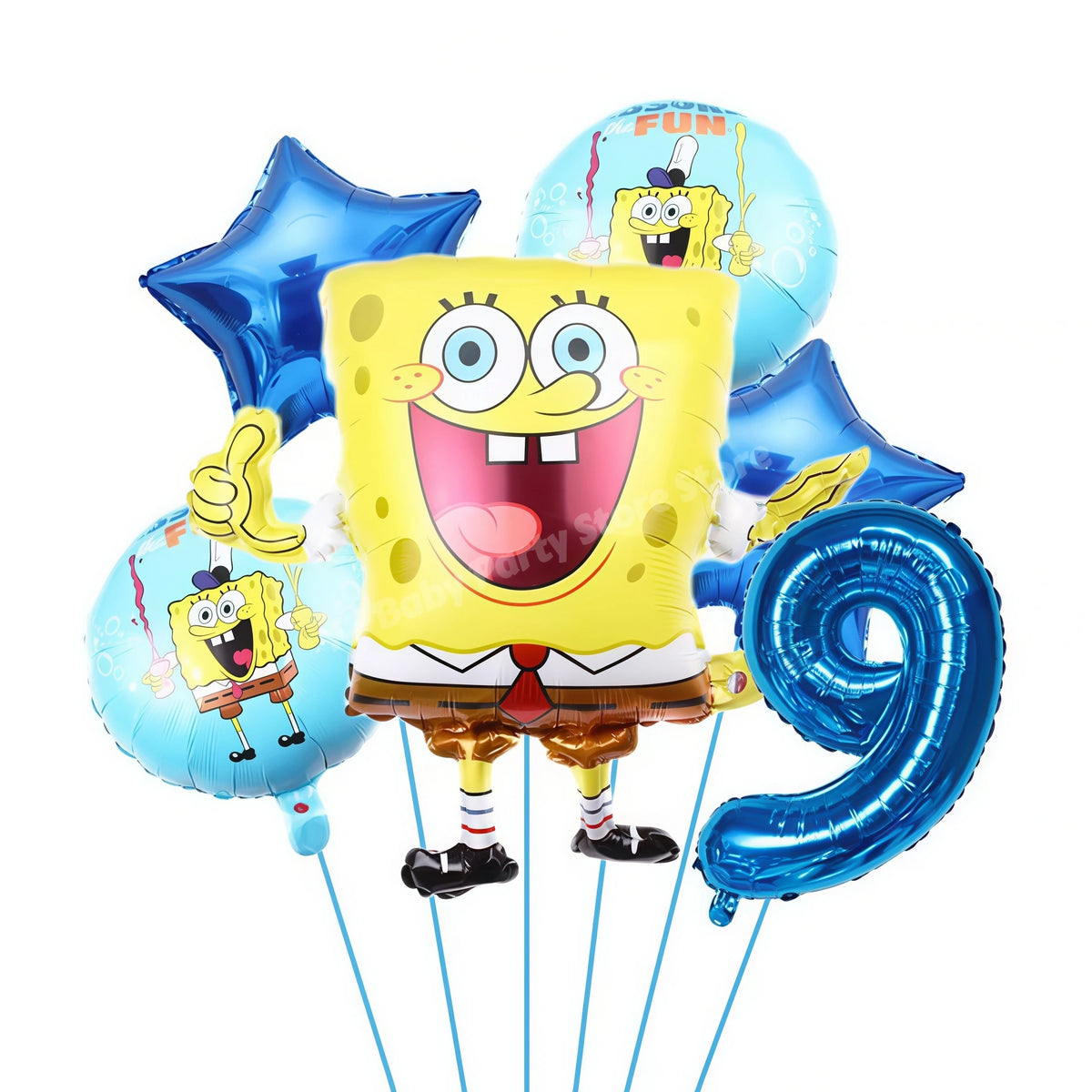 SpongeBob & Patrick Star Foil Balloons – Birthday Party Decor Party Balloons Babs Blue 9