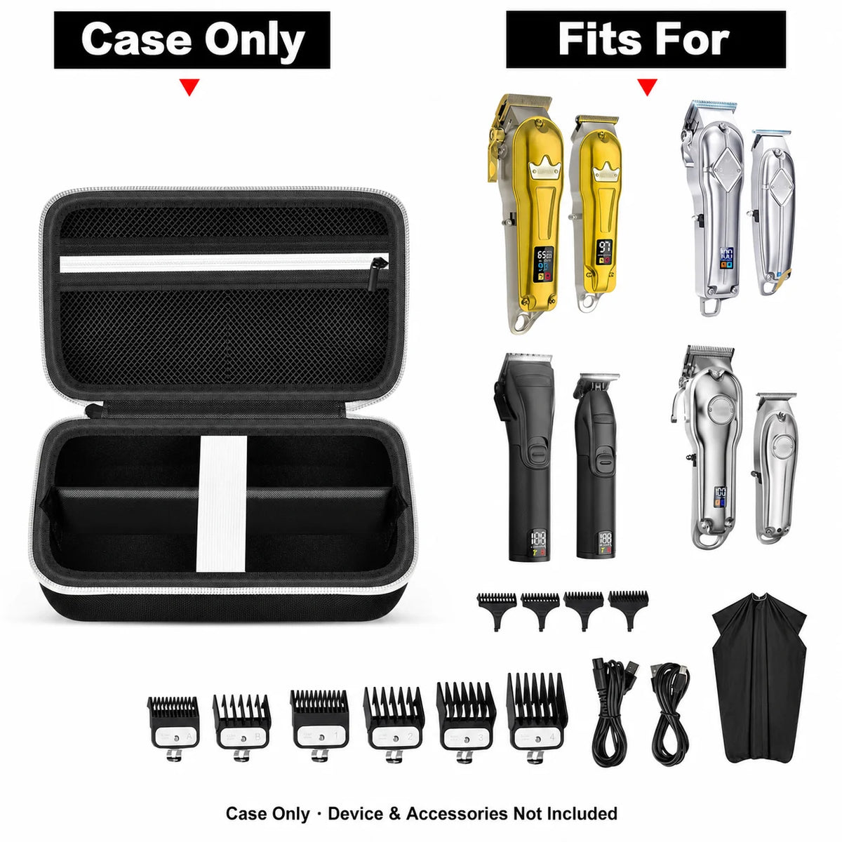 Hair Clipper Case – Barber Trimmer Storage Bag 9x5x3in Clipper Storage Bag Babs