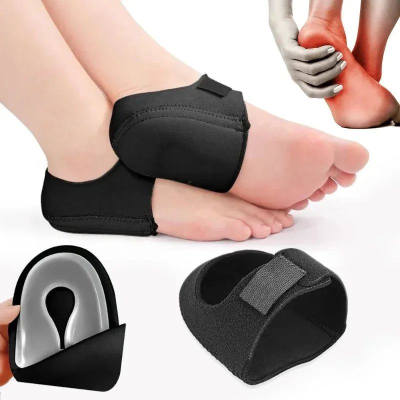 U-Shaped Silicone Gel Heel Cups – Cushioning Insoles Men & Women Silicone Heel Cups Babs