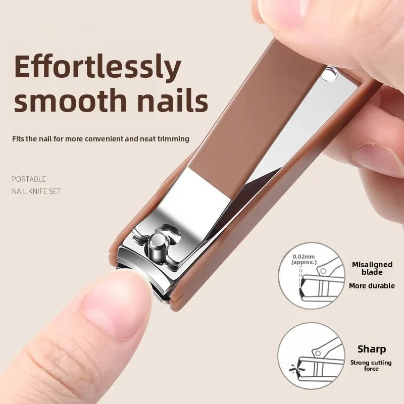 8-Piece Stainless Steel Nail Clipper Set – Anti-Splash Kit Nail Clipper Set Babs