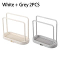 Detachable Kitchen Towel Holder & Under Sink Organizer Rack Sink Organizer Rack Babs White Grey 2PCS