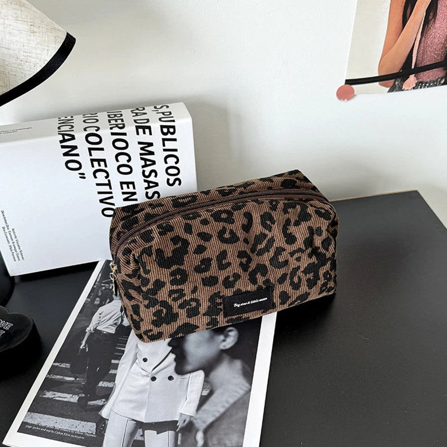 Leopard Print Makeup Bag – Travel Cosmetic Organizer Pouch Cosmetic Travel Bag Babs