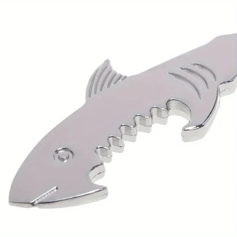 Shark Bottle Opener Keychain – Zinc Alloy Silver Key Ring Keychain Bottle Opener Babs