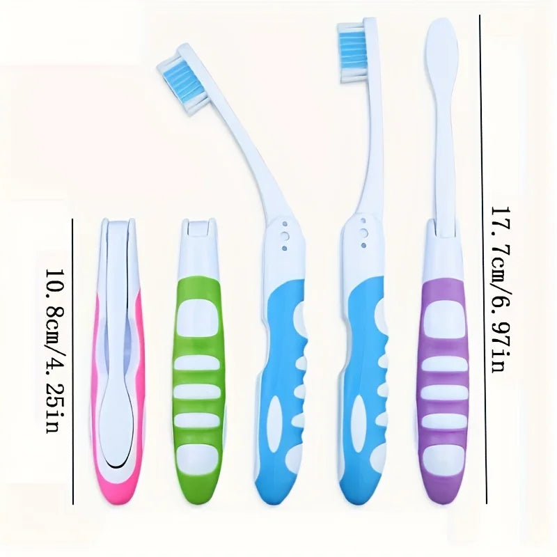 Manual Folding Travel Toothbrush – Full Head, Medium Bristles Travel Toothbrush Babs