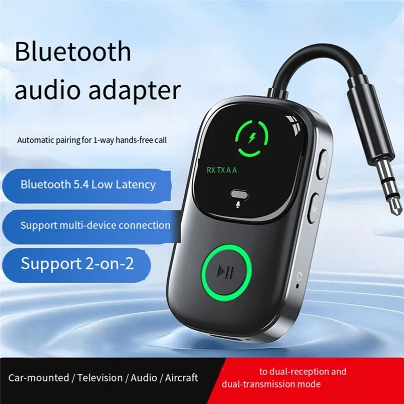 Bluetooth 5.4 2-in-1 AUX Receiver & Transmitter Audio Adapter Bluetooth Audio Adapter Babs