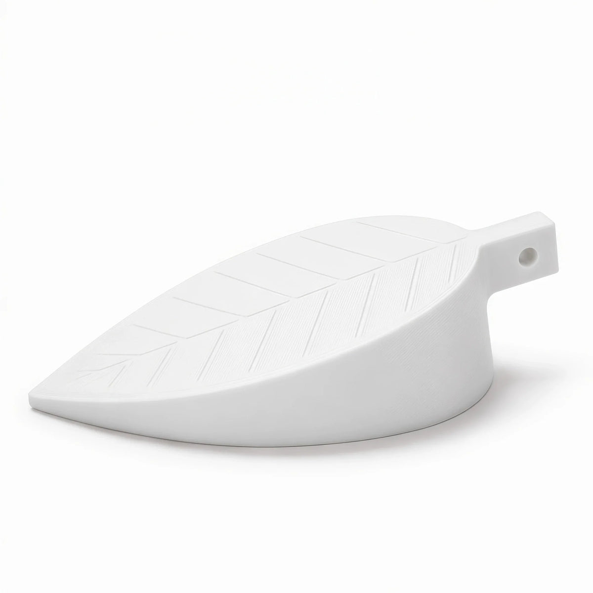 3D-Printed Leaf Door Stop – Silent, Non-Slip, Decorative Decorative Door Stop Babs White