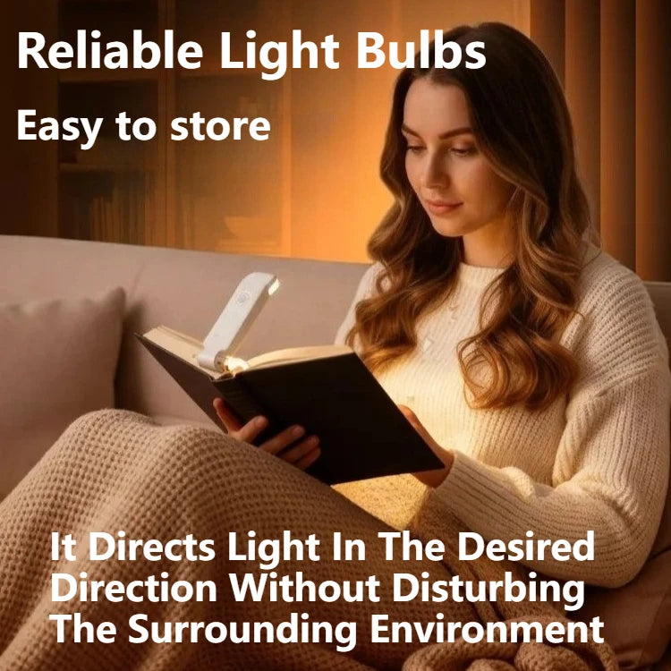 LED USB Rechargeable Clip Book Light – Eye-Friendly Reading Lamp Clip Reading Lamp Babs