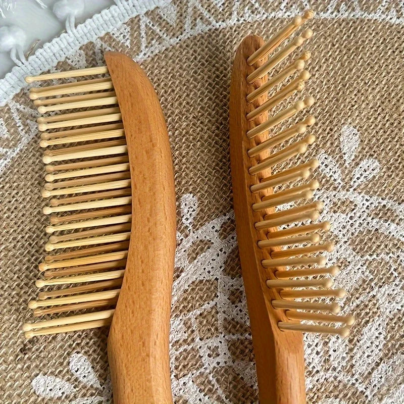 Wooden Hair Comb for Scalp Massage & Nourishing Hair Care Wooden Hair Comb Babs