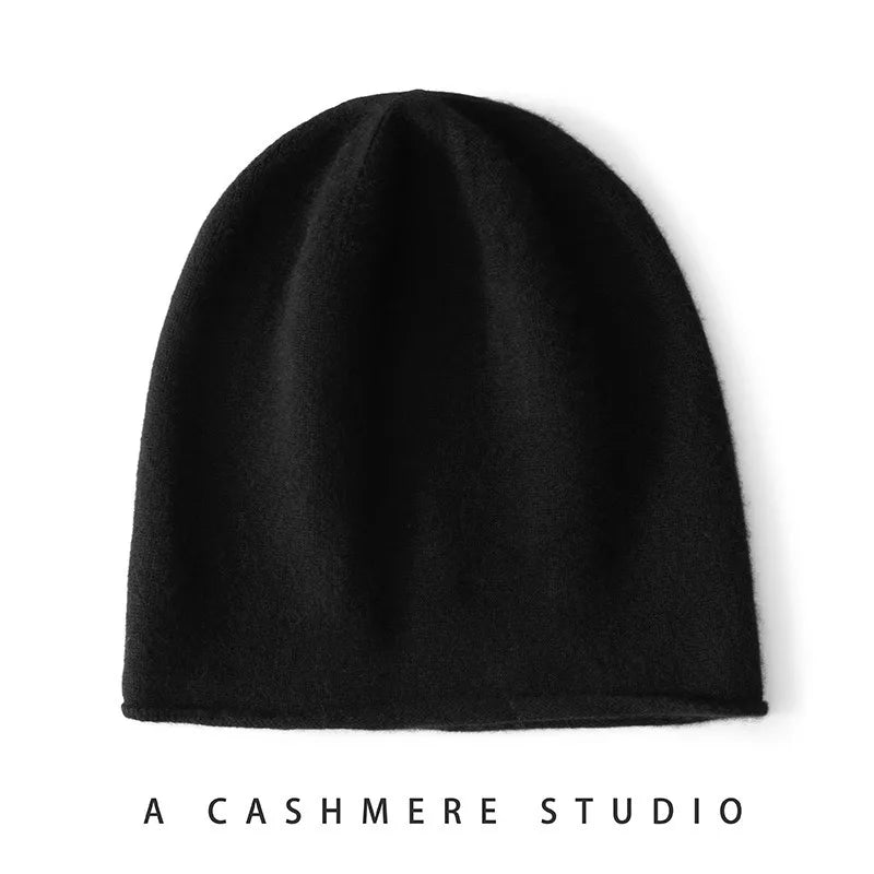 100% Cashmere Winter Beanie – Warm Slouchy Knit Hat Cashmere Knit Beanie Babs