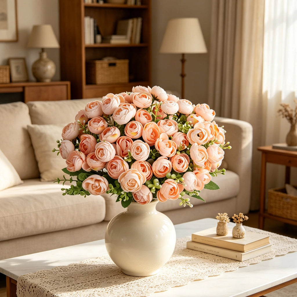 Silk Artificial Tea Bud Flowers – Wedding Bouquet & Home Decor Artificial Silk Flowers Babs