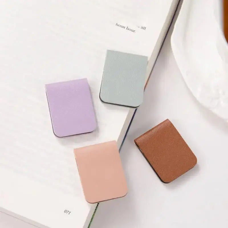Leather Magnetic Bookmark – DIY Reading Tracker Rectangle Leather Magnetic Bookmark Babs