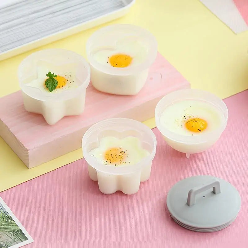 4-Piece Egg Poacher Set with Lid & Brush – Pancake Maker Egg Poacher Set Babs