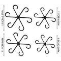 4-Piece Plant Stem Support Trellis for Climbing Vines Plant Trellis Support Babs Black 4pcs