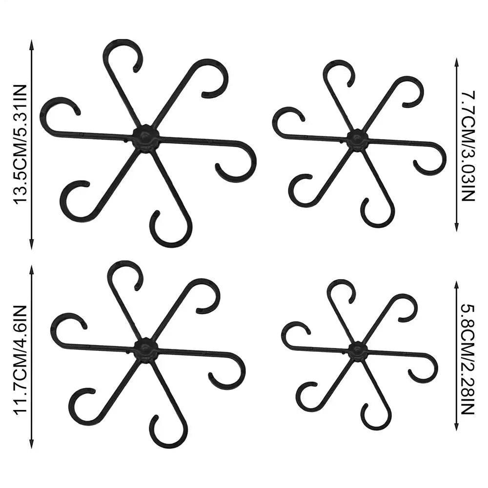 4-Piece Plant Stem Support Trellis for Climbing Vines Plant Trellis Support Babs Black 4pcs