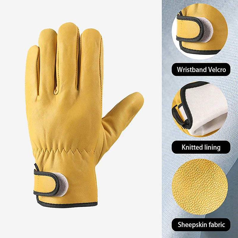 Sheepskin Leather Work Gloves – Welding, Garden & Motorcycle Leather Work Gloves Babs