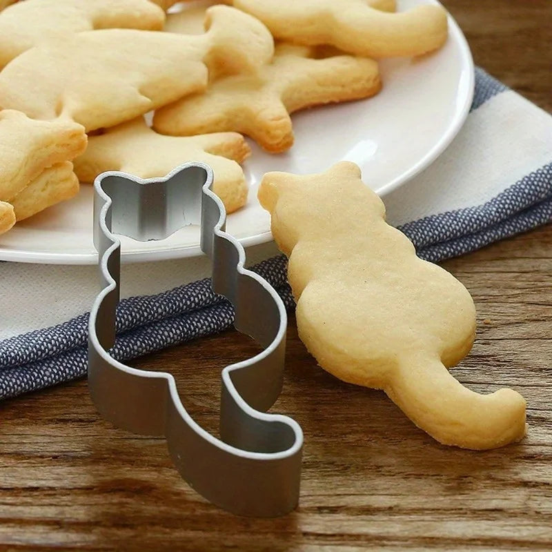 Cat Shaped Cookie Cutter – Aluminum Kawaii Biscuit Mold Cookie Cutter Babs