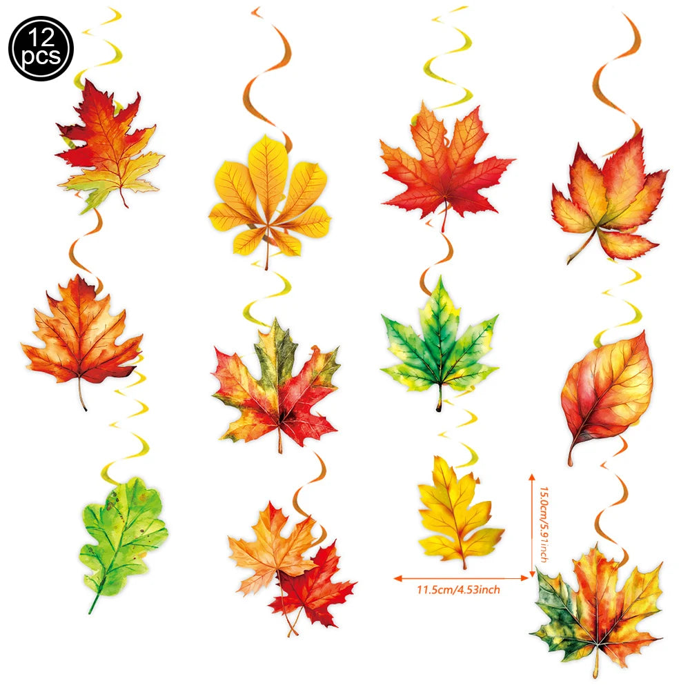 Thanksgiving Foil Balloons & Maple Leaf Banner Party Decor Party Balloon Decor Babs Camouflage As pictures show