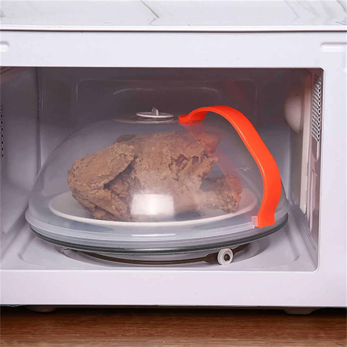 BPA-Free Vented Microwave Splatter Cover with Handle Microwave Splatter Cover Babs