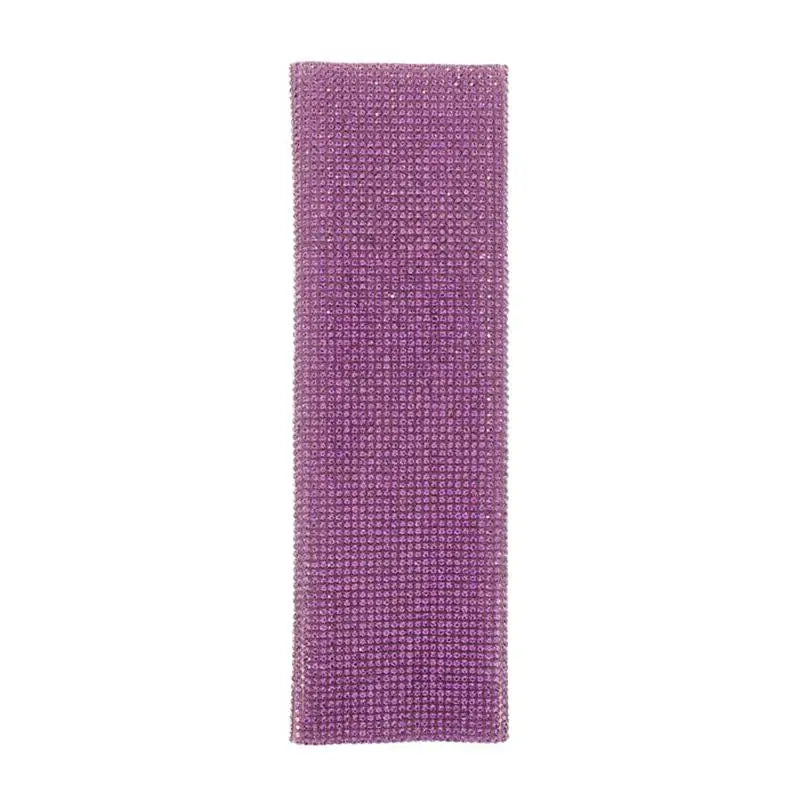 Bling Rhinestone Wireless Mic Cover – Sparkly Decorative Sleeve Mic Handle Cover Babs Purple