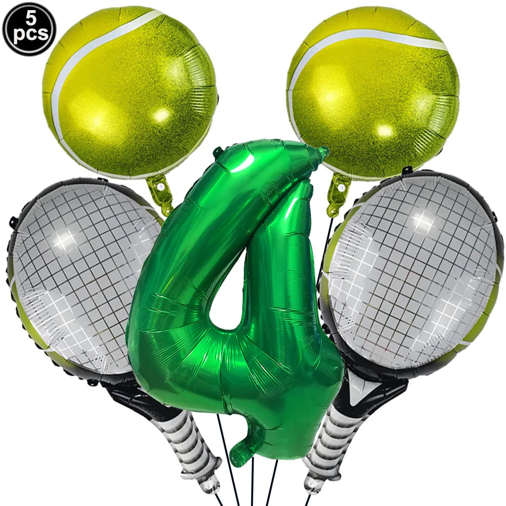 Tennis Party Balloon Kit – 18" Tennis & Racket Foil Balloons