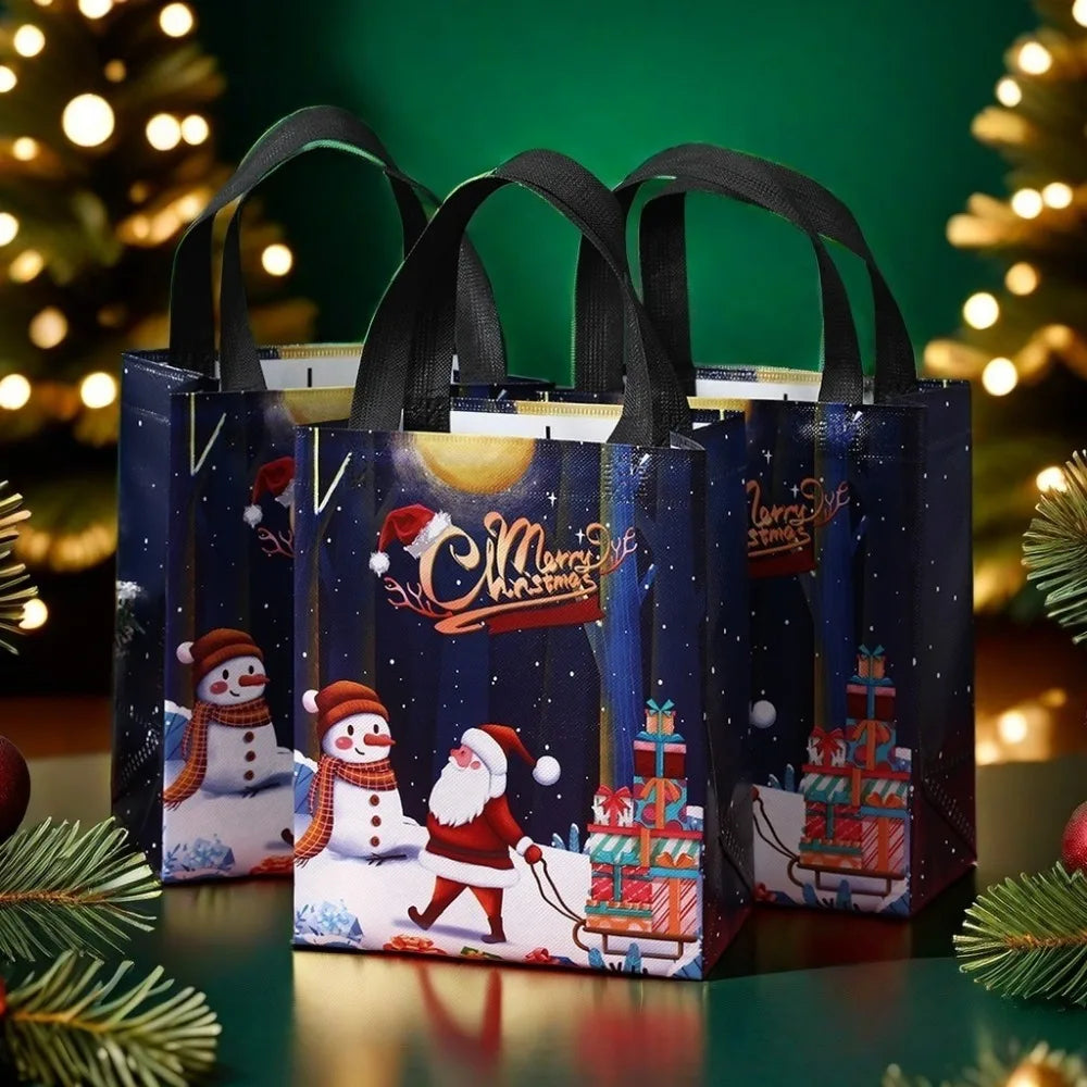 6/12Pcs Large Reusable Christmas Gift Bags with Handles Christmas Gift Bags Babs