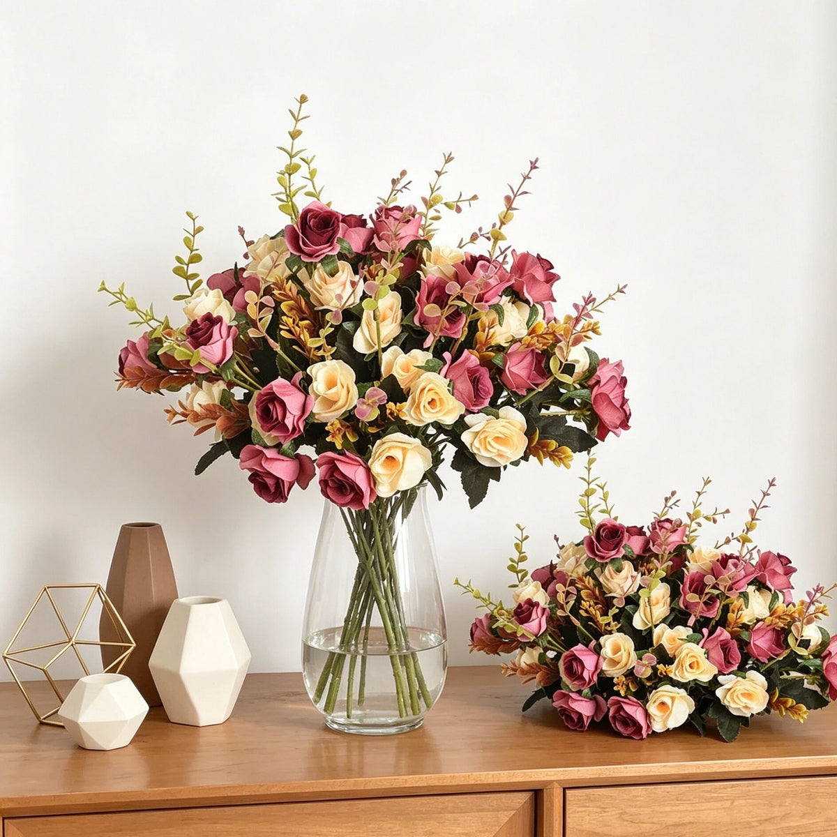 Silk Rose Artificial Flower Bouquet for Wedding & Home Décor Artificial Flower Bouquet Babs