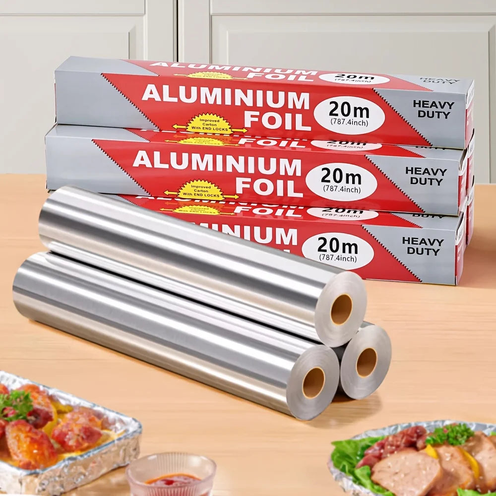 Heavy-Duty Aluminum Foil Roll 30cm – Oven, Grill & Air Fryer Aluminum Foil Roll Babs