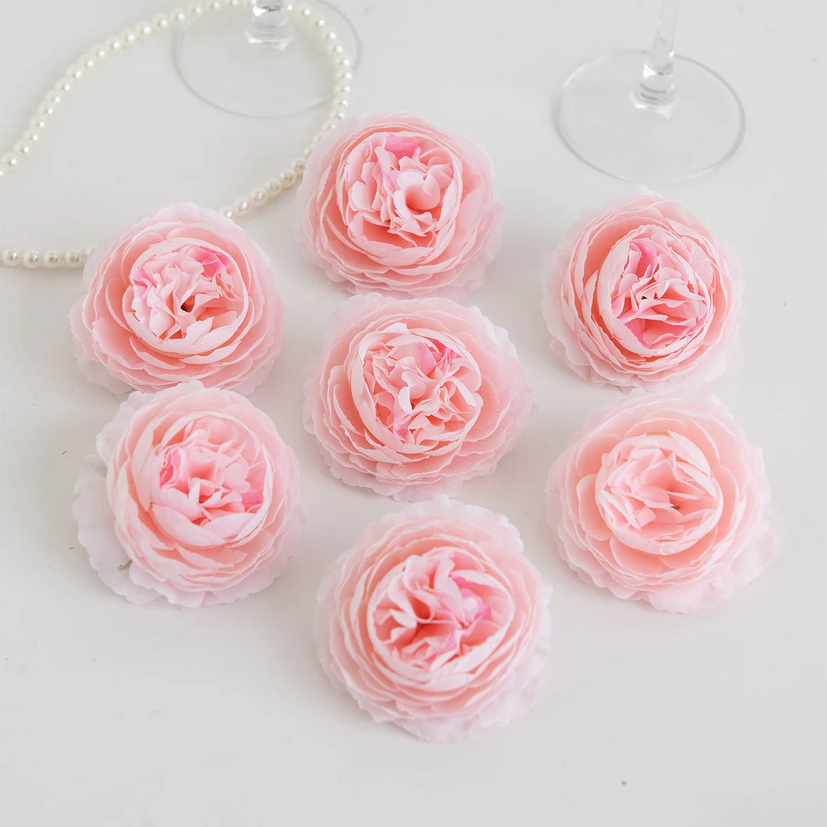 Silk Peony Artificial Flowers for Wedding & Home Décor Artificial Silk Flowers Babs Color 1 20PCS
