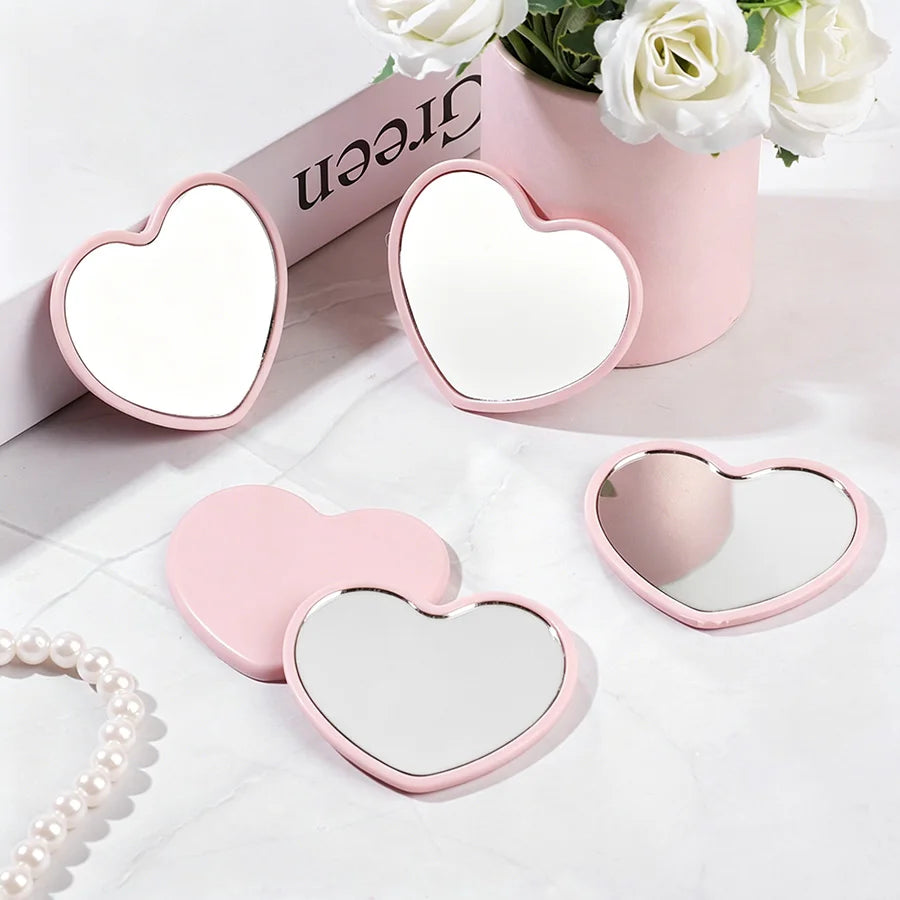 Heart-Shaped Portable Mirror Set – Wedding & Party Favors 10/20pc Portable Party Mirror Babs