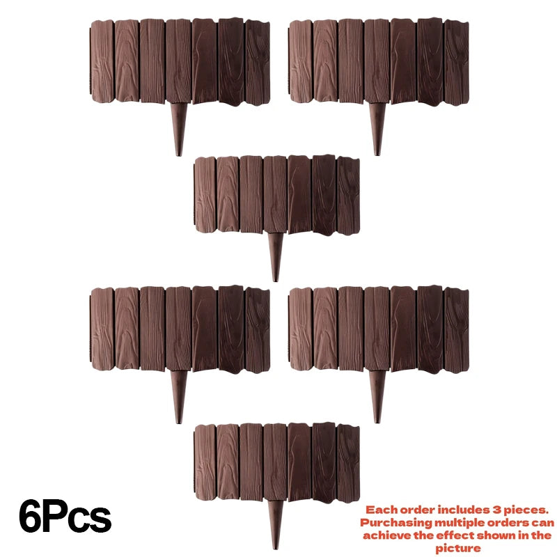 Flexible Splicable Garden Fence Decorative Yard Border – 3/6 Pcs Garden Border Fence Babs 6Pcs