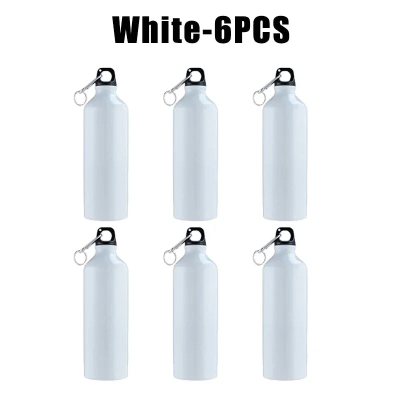 Lightweight Aluminum Bike Water Bottle – Leakproof & BPA-Free Sports Water Bottle Babs 500ml White 6PCS