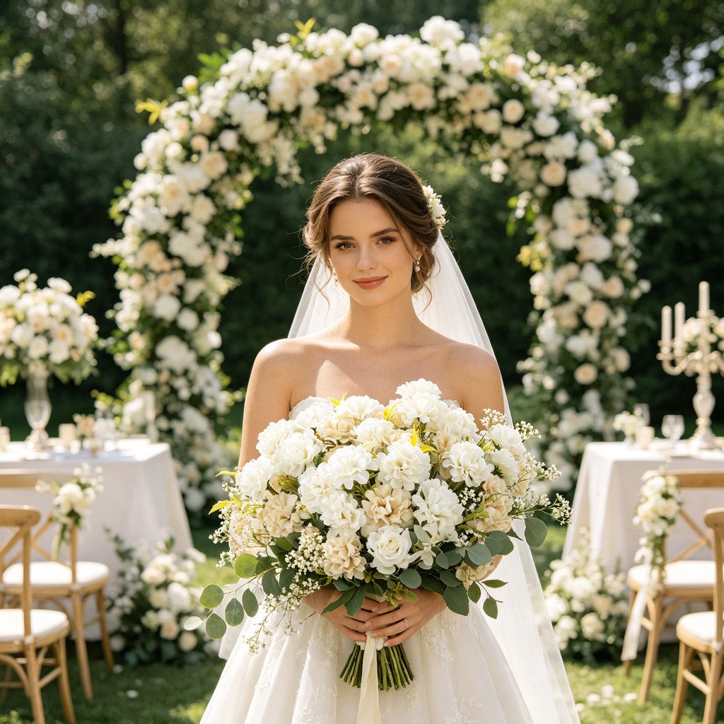 Silk Hydrangea Artificial Flowers – Wedding & Home Décor Artificial Flower Bouquet Babs