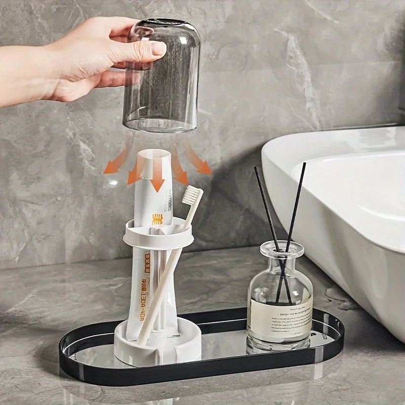Dustproof Toothbrush Holder & Toothpaste Sorting Rack Toothbrush Holder Babs