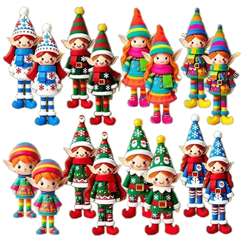 Christmas Wooden Angel Elf Ornaments | 8/16/32Pcs Gift Tags Christmas Tree Ornaments Babs 16Pcs