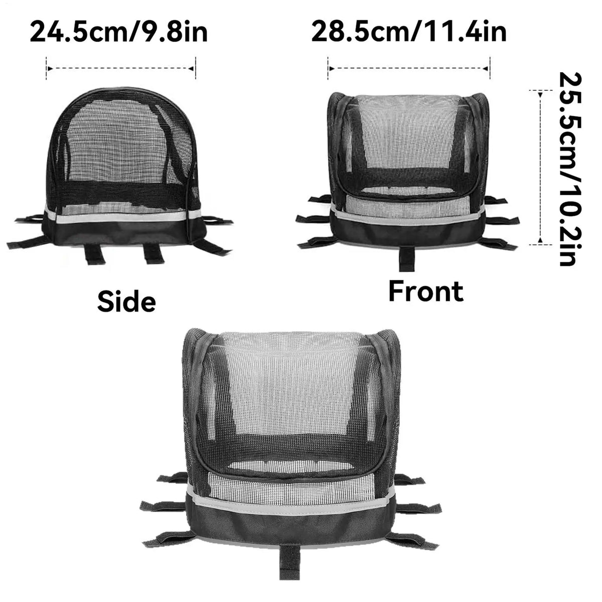 Dog Pet Bike Basket – Full-Zip Breathable Cover & Safe Carrier Pet Bike Basket Babs