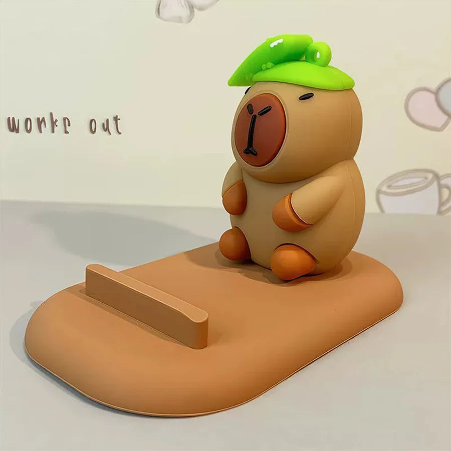 Capybara Phone Stand – Cute Desktop Decor & Mobile Holder Novelty Phone Stand Babs