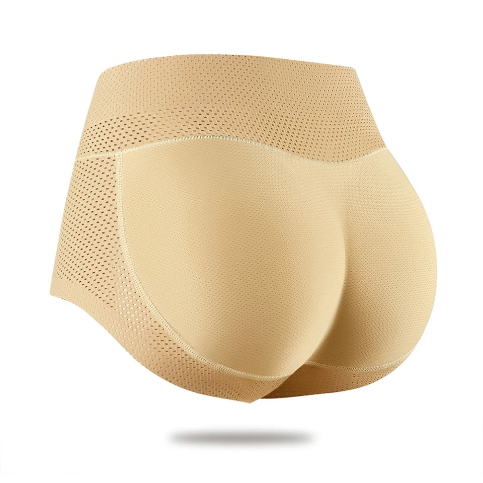 Women's Padded Butt Lifter Shapewear Hip Enhancer Boyshorts Padded Shapewear Babs No.883 Beige S