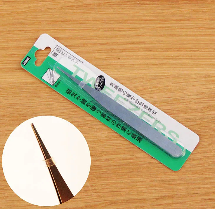 Stainless Steel Flat Head Tweezers – Nail Art & Brow Shaping Nail Art Tweezers Babs Bent