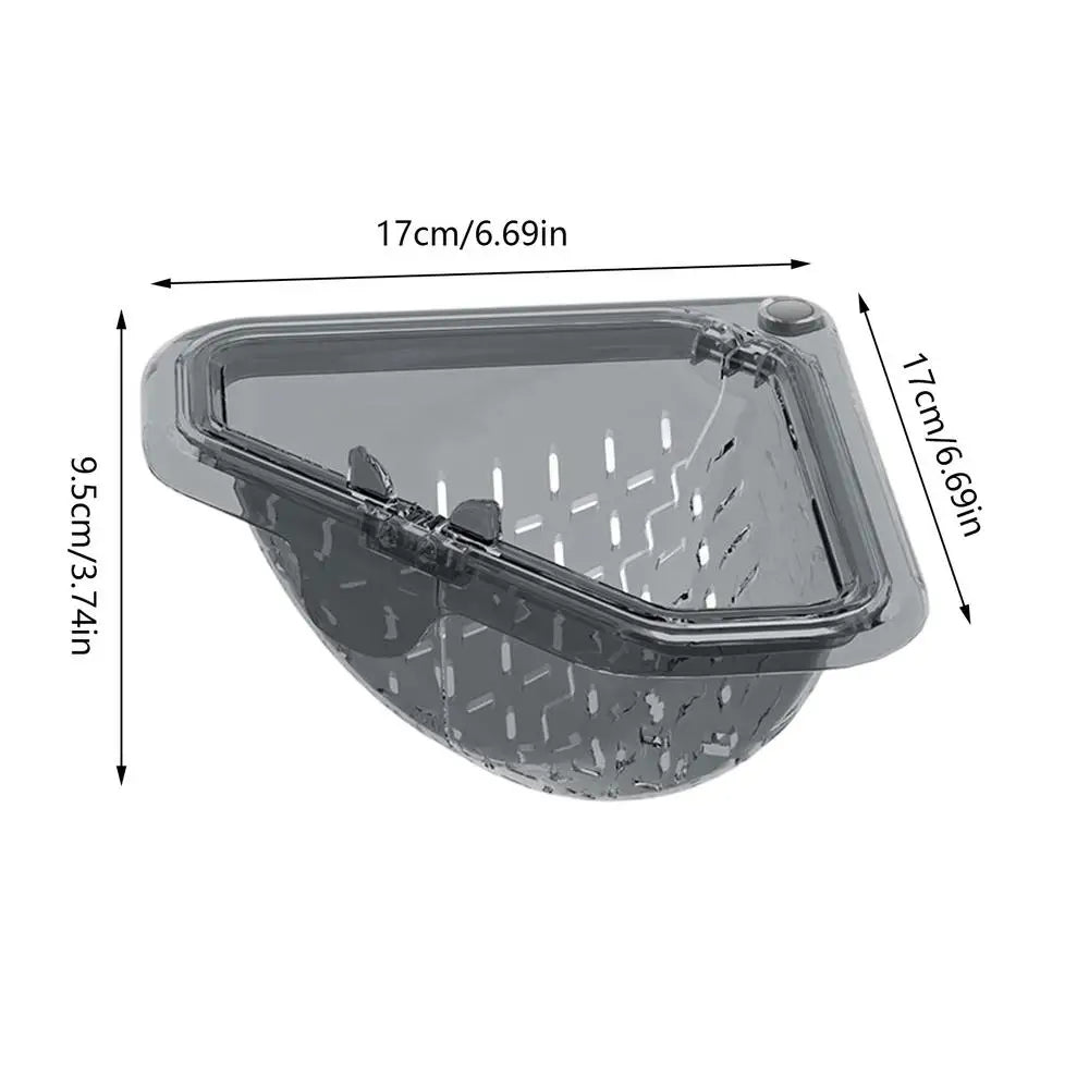 Corner Sink Food Catcher Basket – No-Drill Magnetic Strainer Sink Drain Strainer Babs 1pcs