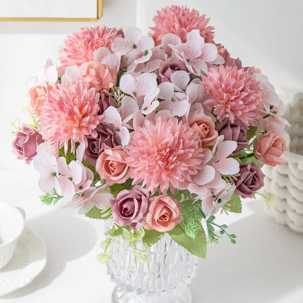 Artificial Silk Rose Flowers – Wedding & Home Décor Bouquet Artificial Silk Flowers Babs