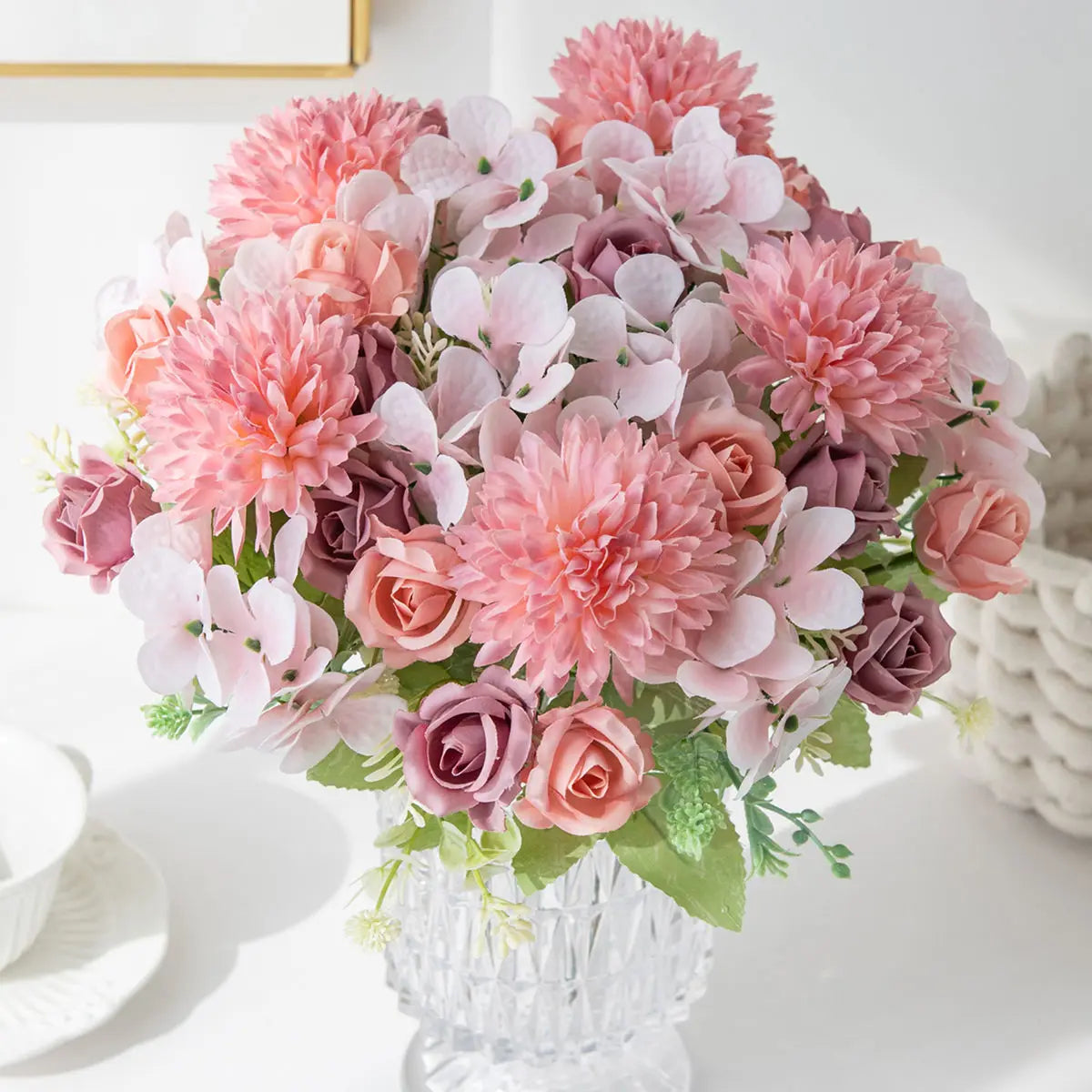 Artificial Silk Rose Flowers – Wedding & Home Décor Bouquet Artificial Silk Flowers Babs