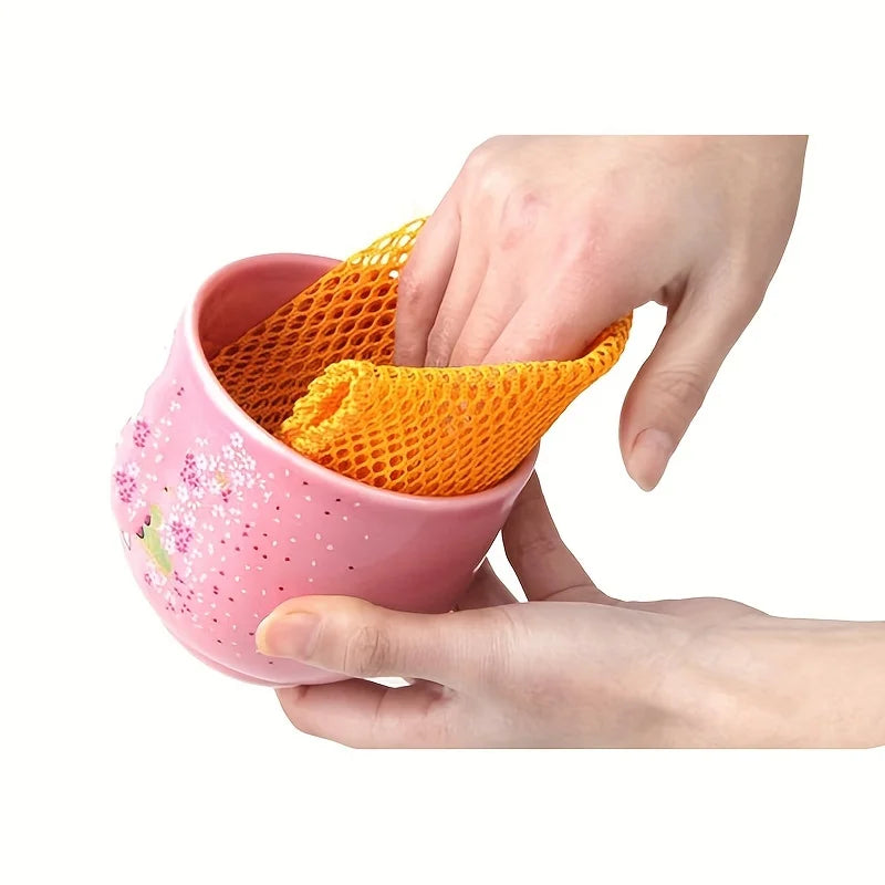 4pcs Non-Stick Mesh Dish Cloths & Kitchen Scouring Pads Kitchen Cleaning Pads Babs