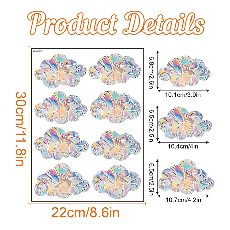Butterfly Mushroom Sun Catcher Window Sticker | Rainbow Prism Window Sun Catcher Sticker Babs Cloud
