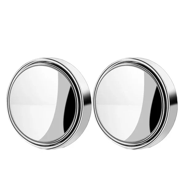 2Pcs Convex Blind Spot Mirrors – 360° Wide-Angle Car Mirror Set Blind Spot Mirror Babs Silver set