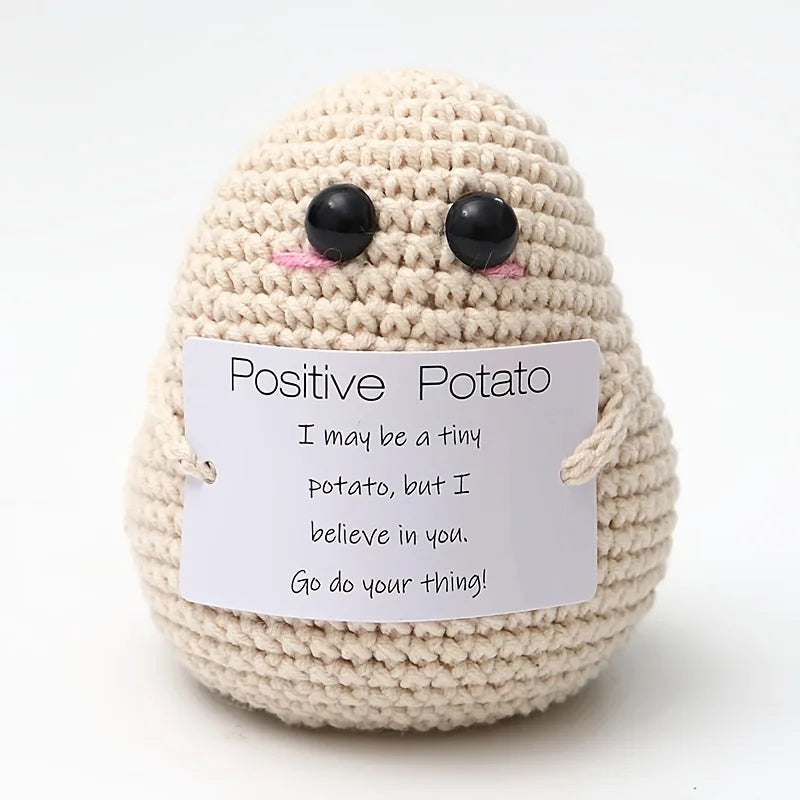 Positive Potato Crochet Kit – Quirky DIY Ornament Gift Crochet Craft Kit Babs