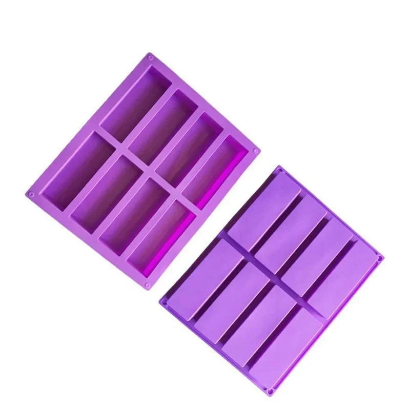 8-Cavity Silicone Chocolate Bar Mold – Fondant & Soap Making Silicone Baking Mold Babs