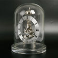 Nordic Retro Mechanical Desk Clock | Silent Metal & Glass Décor Mechanical Desk Clock Babs Silvery
