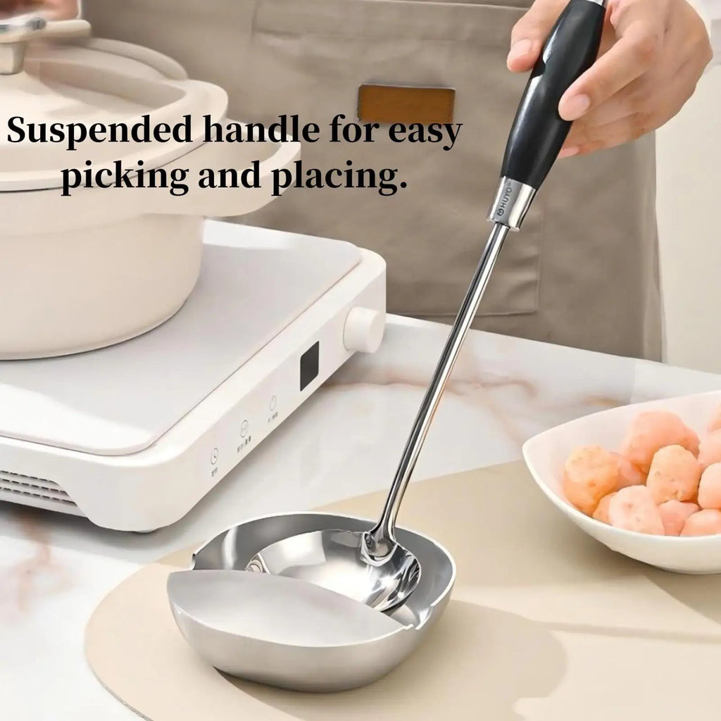 Stainless Steel Spoon Rest & Utensil Holder for Kitchen Counter Spoon Rest Stand Babs